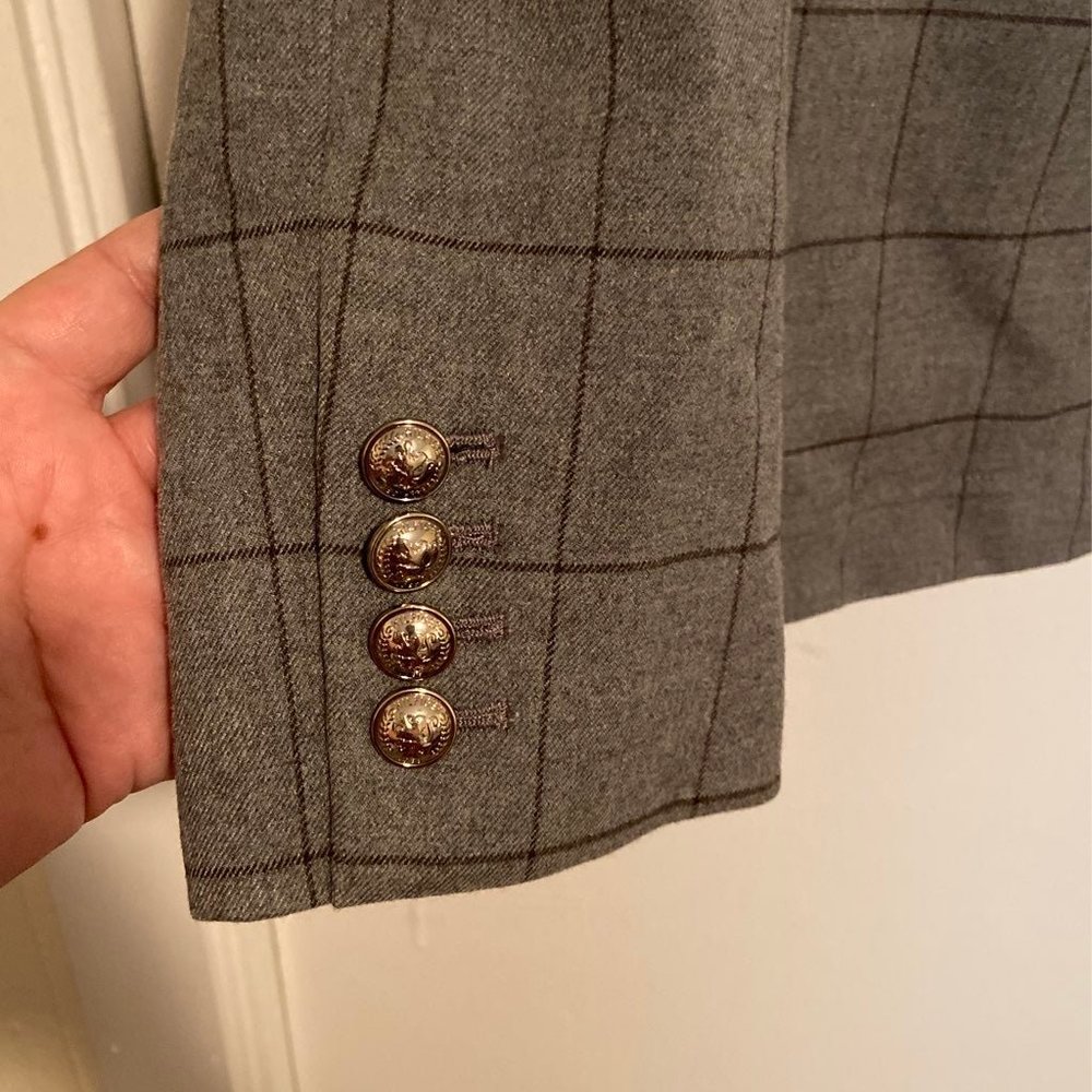 Grey Check Blazer - Picture 5 of 8